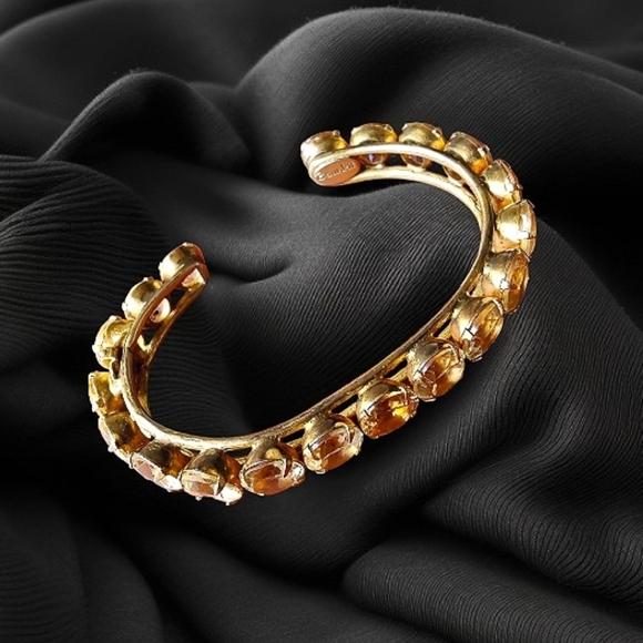 Bounkit I Stunning GP Citrine Hinged Cuff bracelet - Picture 4 of 15